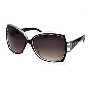 Jessica Simpson Black and Clear Oversized Cat Eye Sunglasses